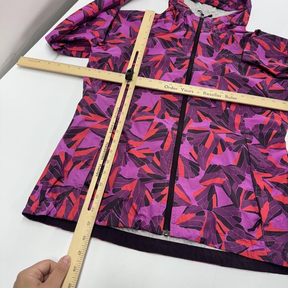The North Face Jacket Womens Medium Purple Pink Hooded Full Zip Windbreaker Rain - Picture 8 of 8